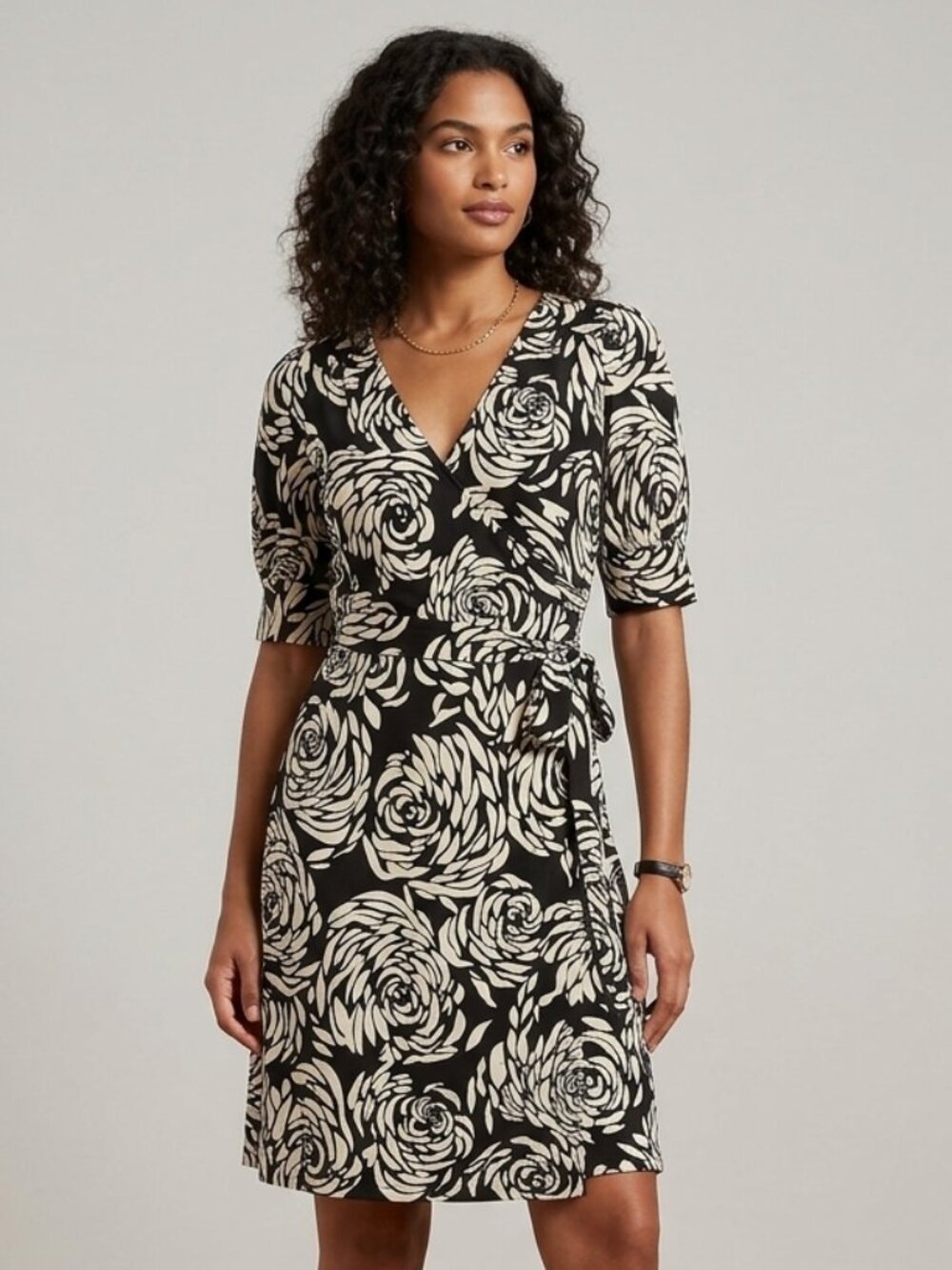 Banana Republic Silk Floral Wrap Dress